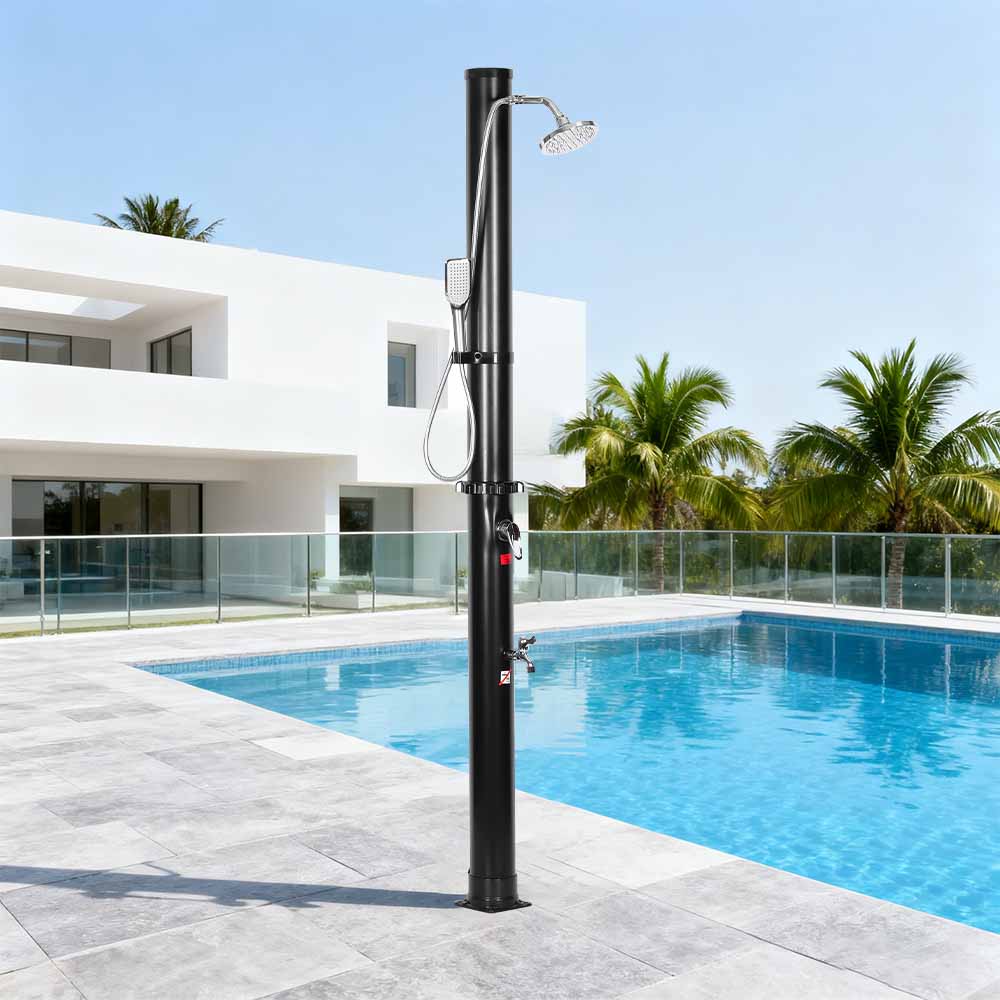 LY18L05-HB 18L 2 섹션 ABS 크롬 샤워 헤드 태양열 샤워 야외 정원 샤워